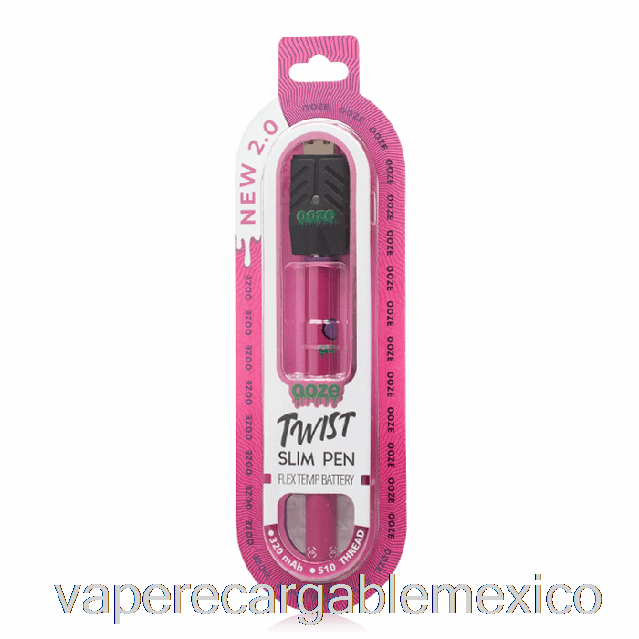 Vape Recargable Ooze Slim Twist Pen 2.0 Flex Temp Batería Atómica Rosa